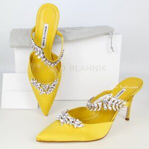 NEW MANOLO BLAHNIK Lurum Mules Shoes